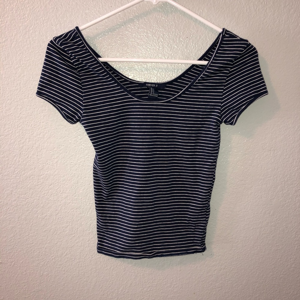 forever 21 stripe crop top